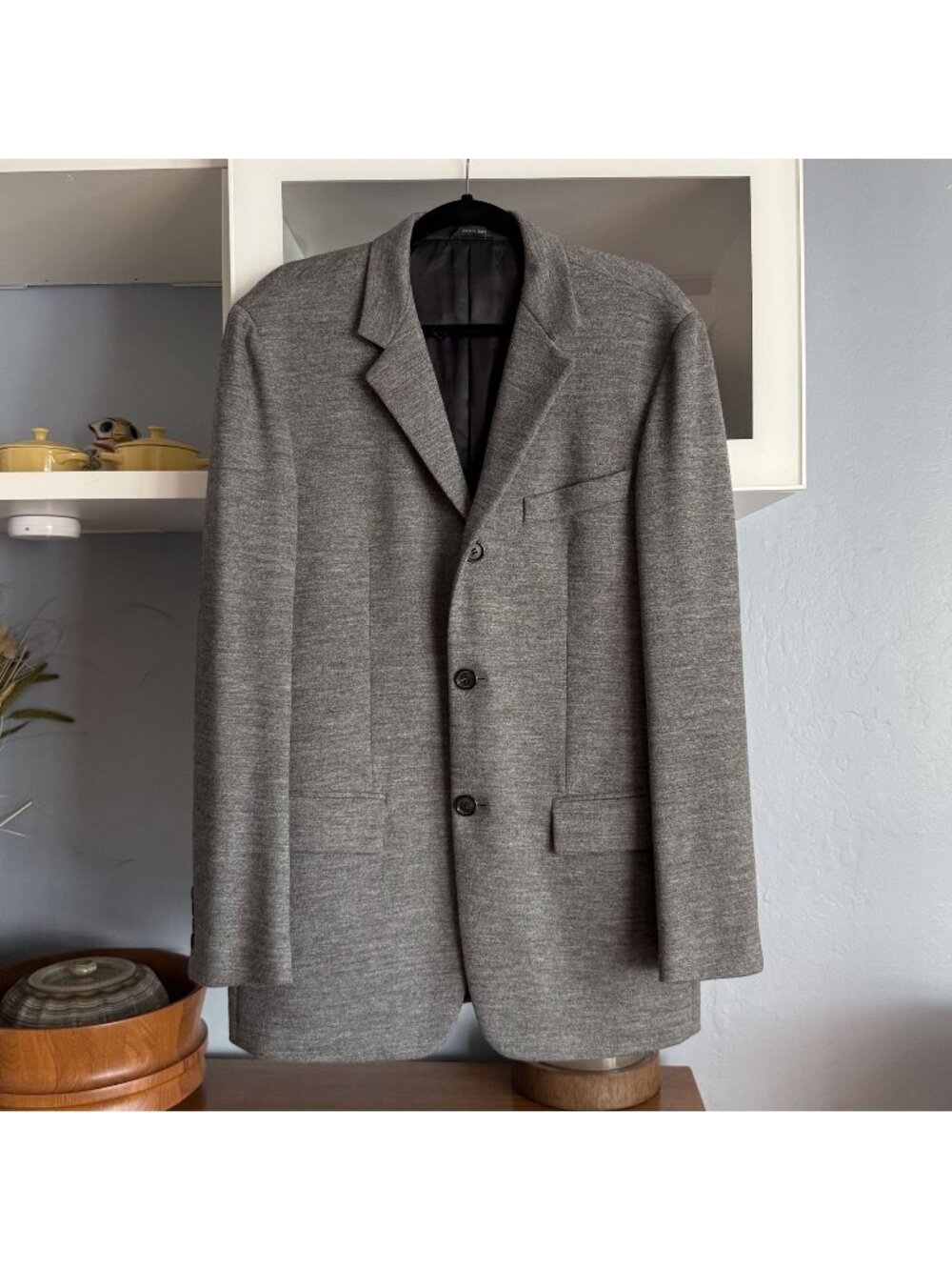 Byblos Gray Wool Mens Italy Jacket Sport Coat Blazer